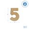 Wooden Number 5, 12 inch or 8 inch, Unfinished Large Wood Numbers for Crafts | Woodpeckers